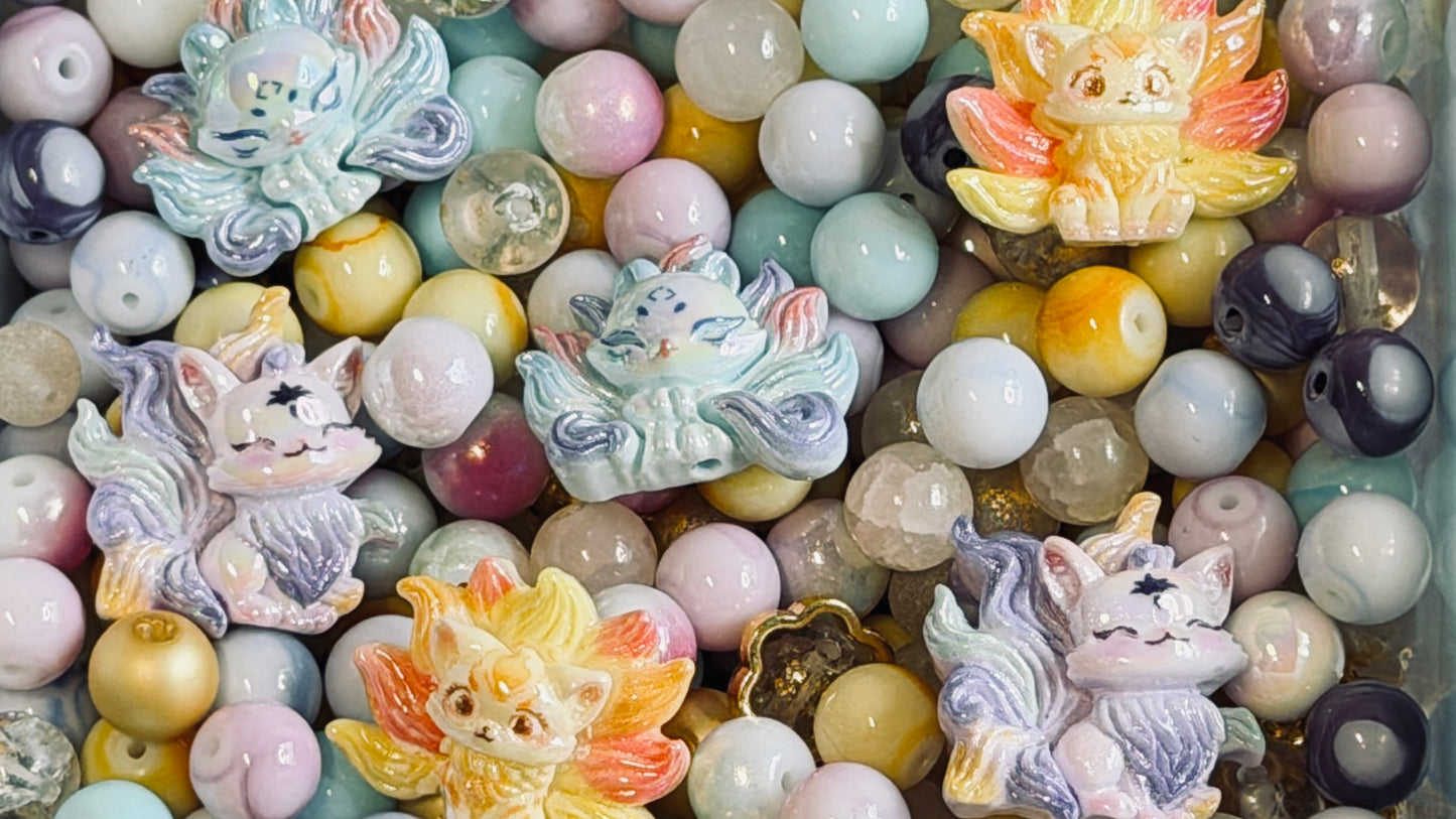 Kitsune dreams bead and charm mix for jewelry making