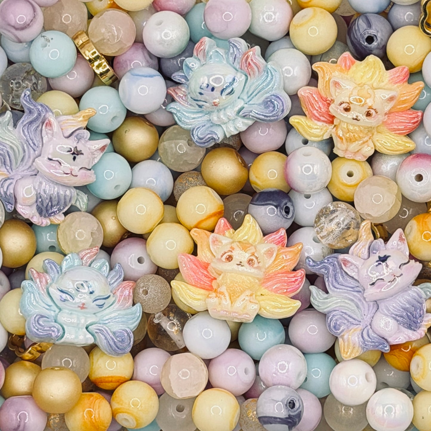 Kitsune dreams bead and charm mix for jewelry making