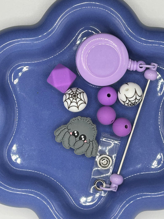 DIY Kawaii Spider focal badge reel kit