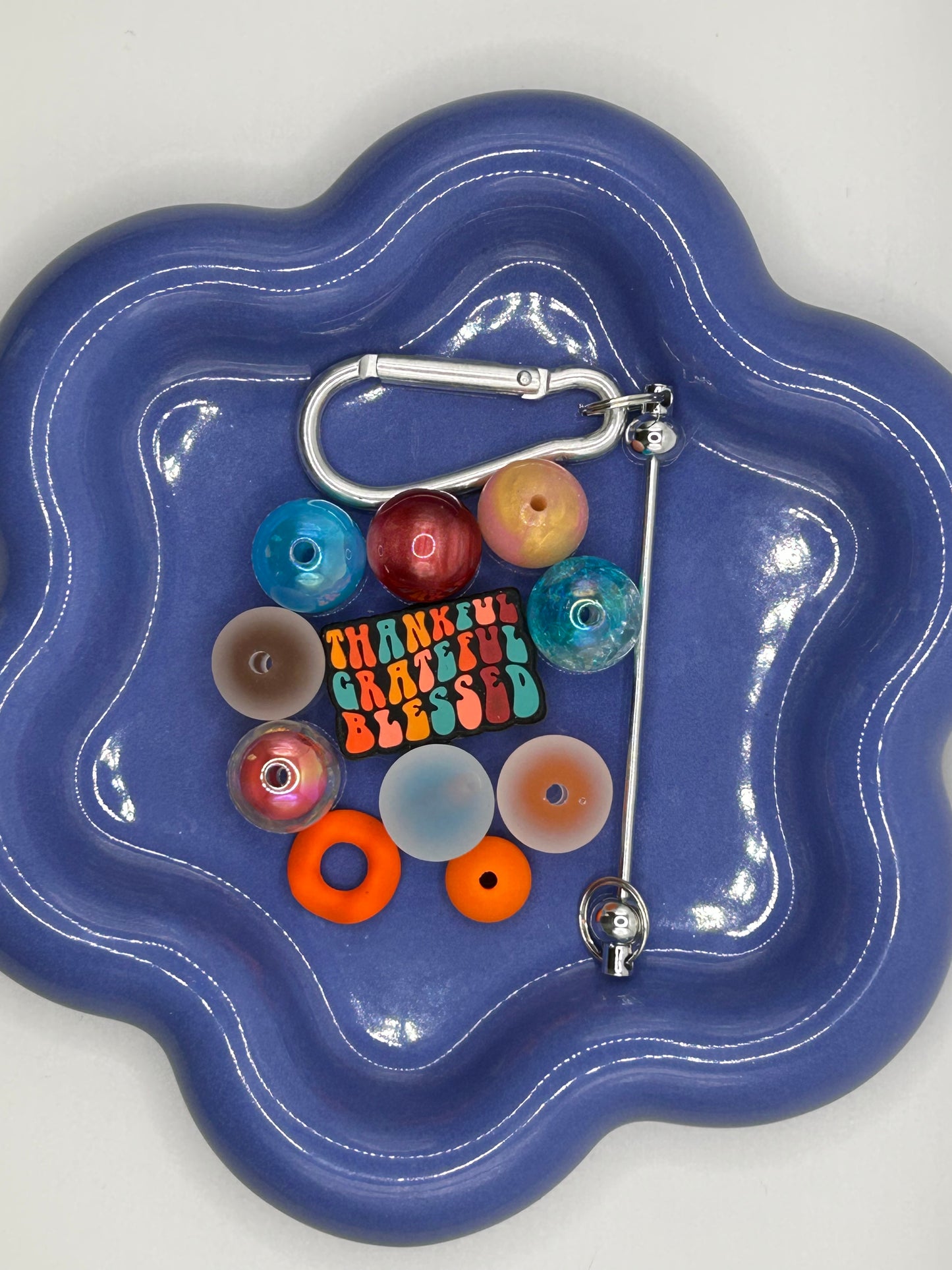 DIY thankful Blessings focal beadable  Keychain Kit