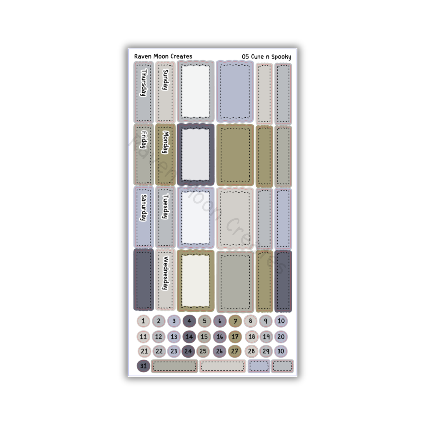 Halloween Night Planner Sticker Kit | Halloween and Fall Stickers for Journals & Planners | Seasonal Autumn Sticker Sheets | Spooky Vibes