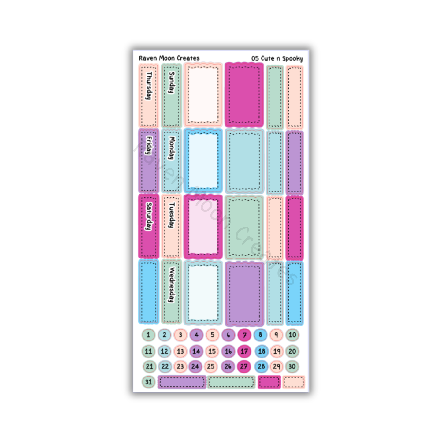 Cute N' Spooky Planner Sticker Kit | Halloween and Fall Stickers for Journals & Planners | Seasonal Autumn Sticker Sheets | Witchy Vibes