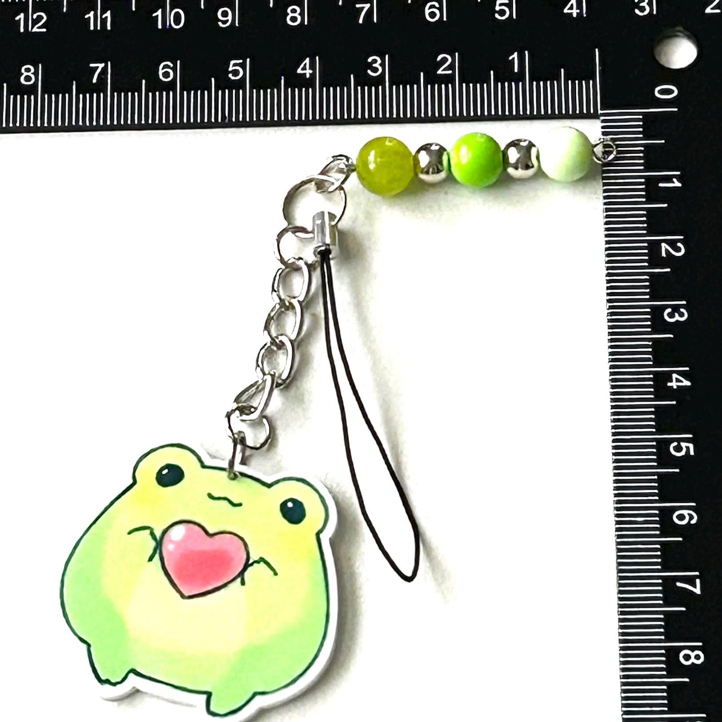 Kawaii Frog Phone Charm Adorable Acrylic Accessory