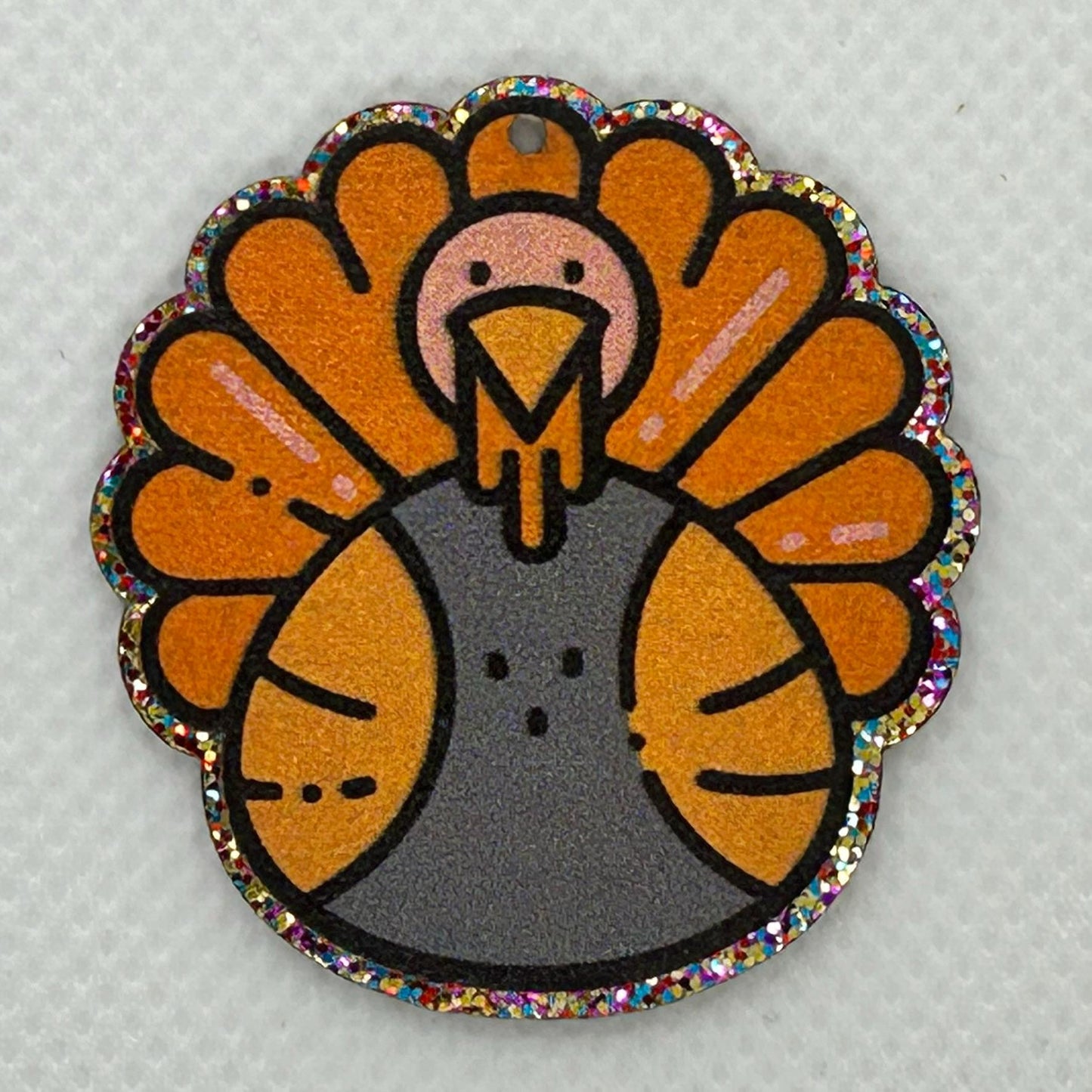 DIY Turkey Charm Kit, Thanksgiving Craft Kit, Fall DIY Project, Handmade Pendant, Autumn Charm, Thanksgiving Ornament, Unique Holiday Craft