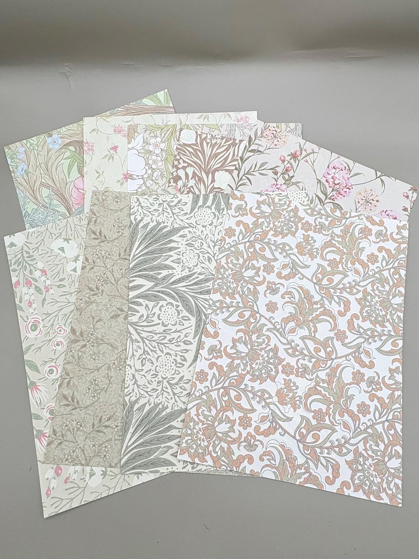 Floral Ephemera Stickers and Papers Bundle (Green)