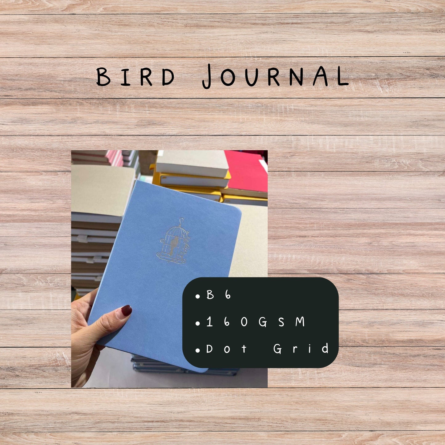 B6 Dot Grid Journal - Light Blue with Gold Foil | Premium Dot Grid Notebook | Perfect for Journaling, Planning & Sketching