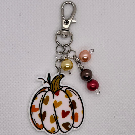 Autumn Pumpkin Charm, Fall Pumpkin Pendant, Fall Bead Charm, Handmade Pumpkin Jewelry, Halloween Charm, Autumn Craft Supplies, Pumpkin Charm