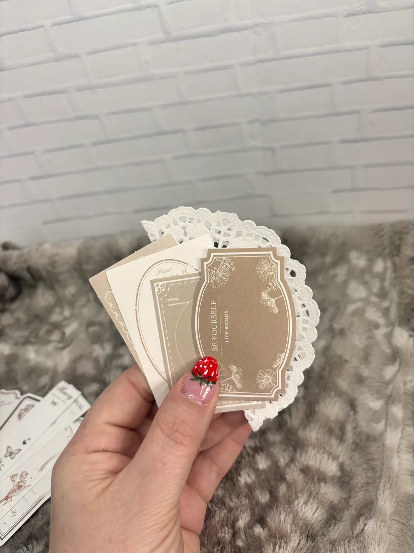 Elegant Floral Ephemera Pack for Planners & Journals - Vintage Flower Stickers, Botanical Paper Embellishments, Scrapbooking Supplies
