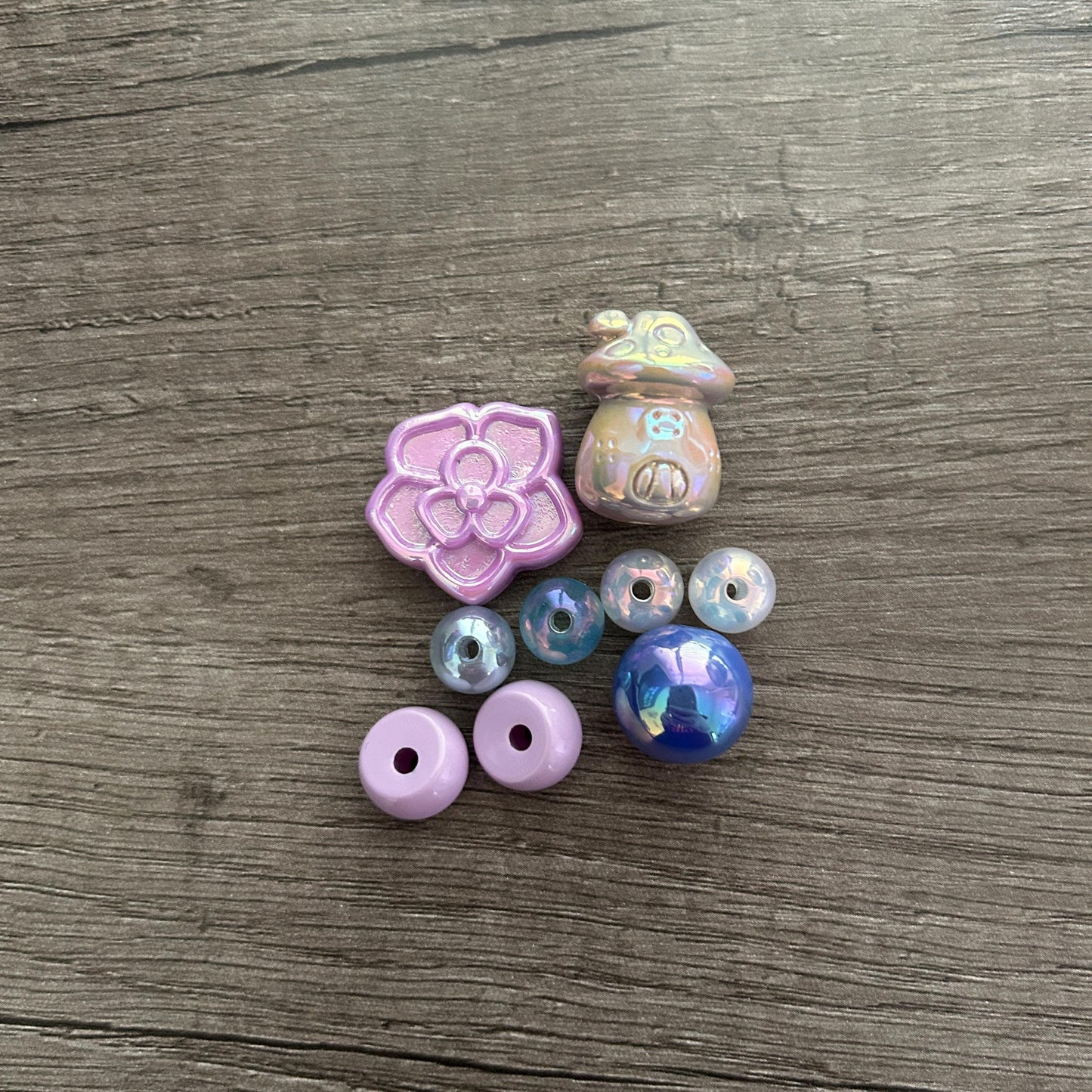 DIY mushroom and flower acrylic beads Silicone straw adapter for beaded cup decorations