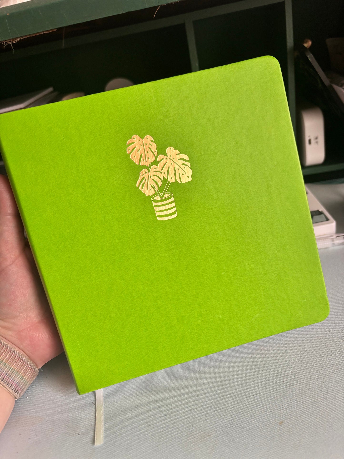 Square Journal 160gsm Dot Grid - Monstera | Botanical Dot Grid Notebook | Perfect for Journaling, Sketching & Planning