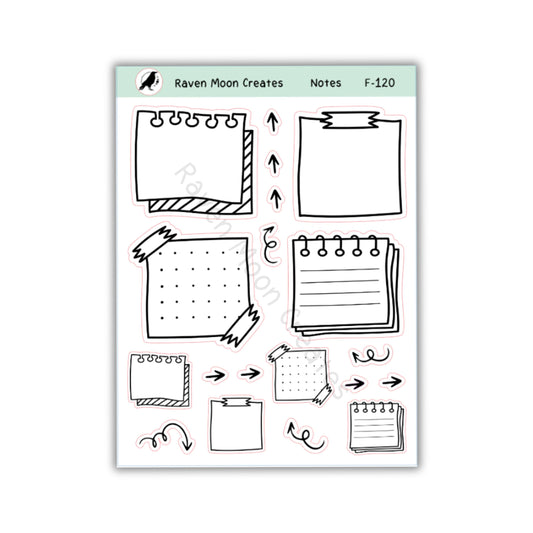 Note Stickers | Planner and Journal | Productivity F-120