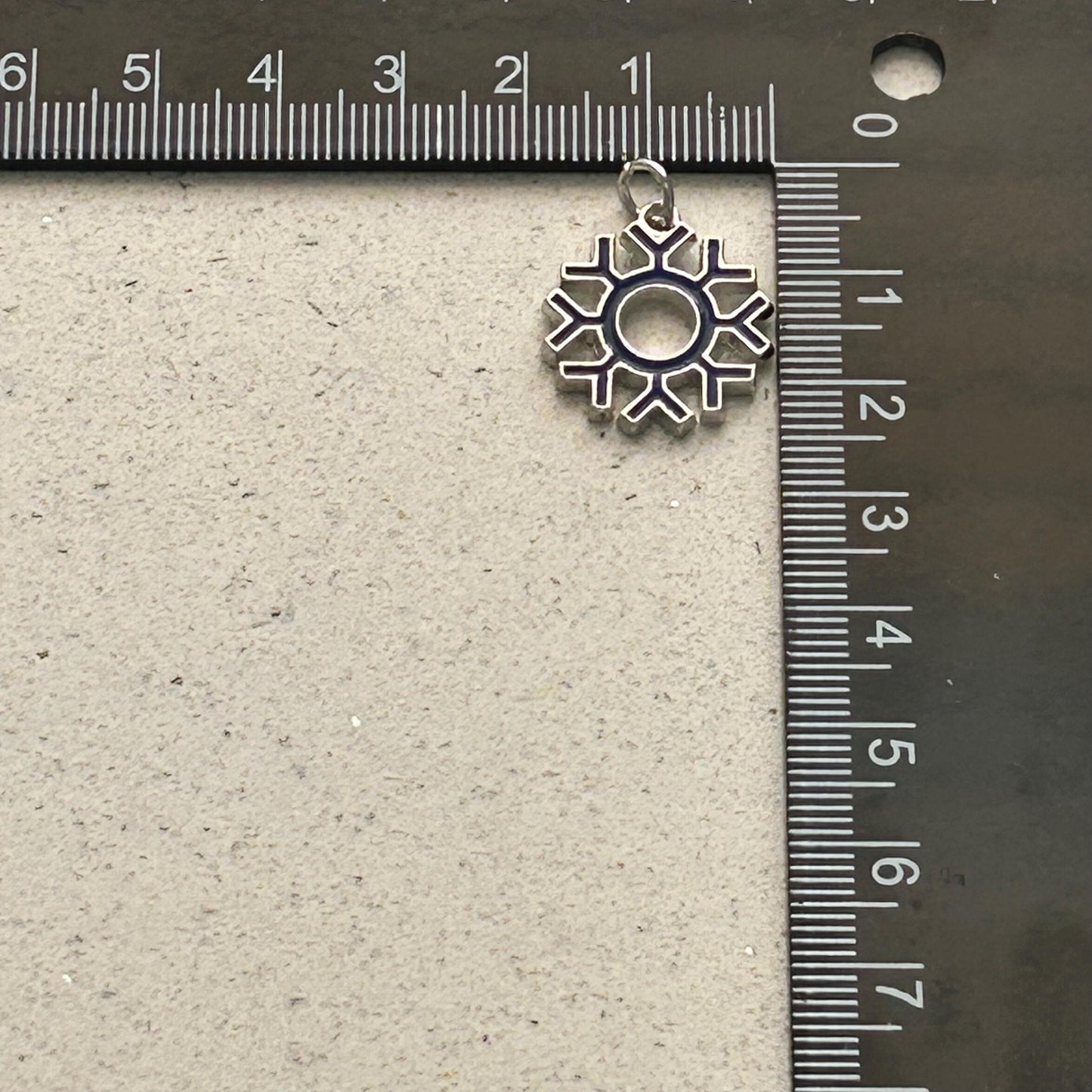 DIY Indigo Snowflake Charm Kit – Winter Planner Charms, Journal Decorations, Craft Supplies for Holiday, Customizable Snowflake Charms